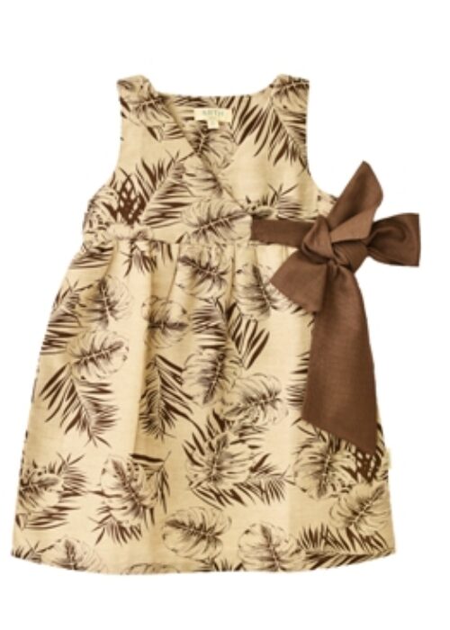 Brown Print Cotton Dress