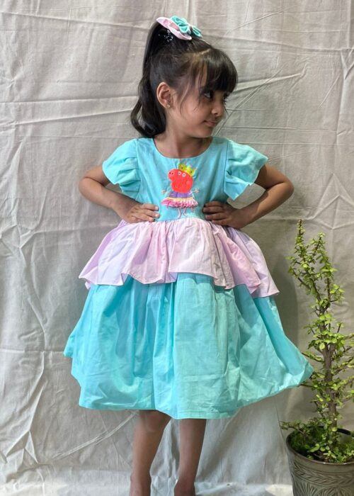 Blue Pepa Pig Partywear Dress