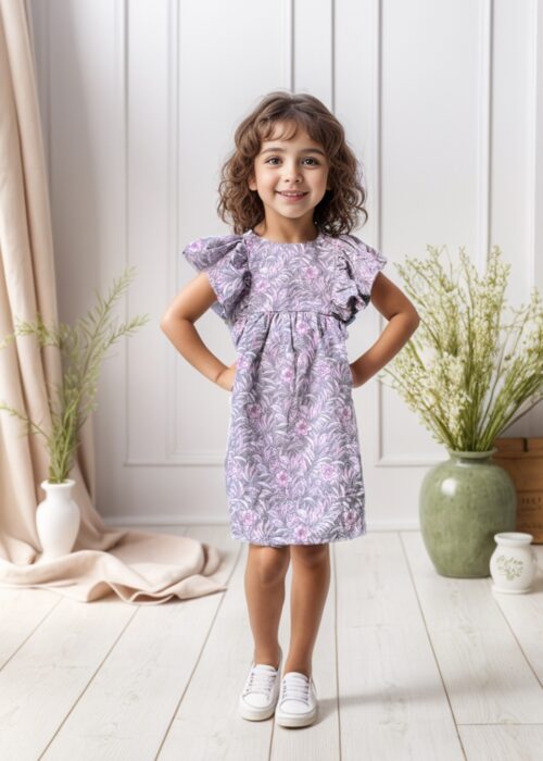 Lilac Bloom Flutter Dress