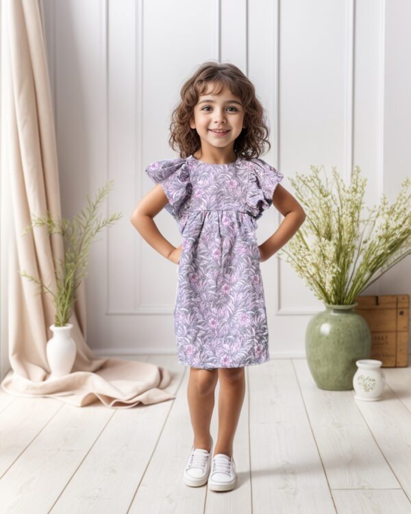 Lilac Bloom Flutter Dress